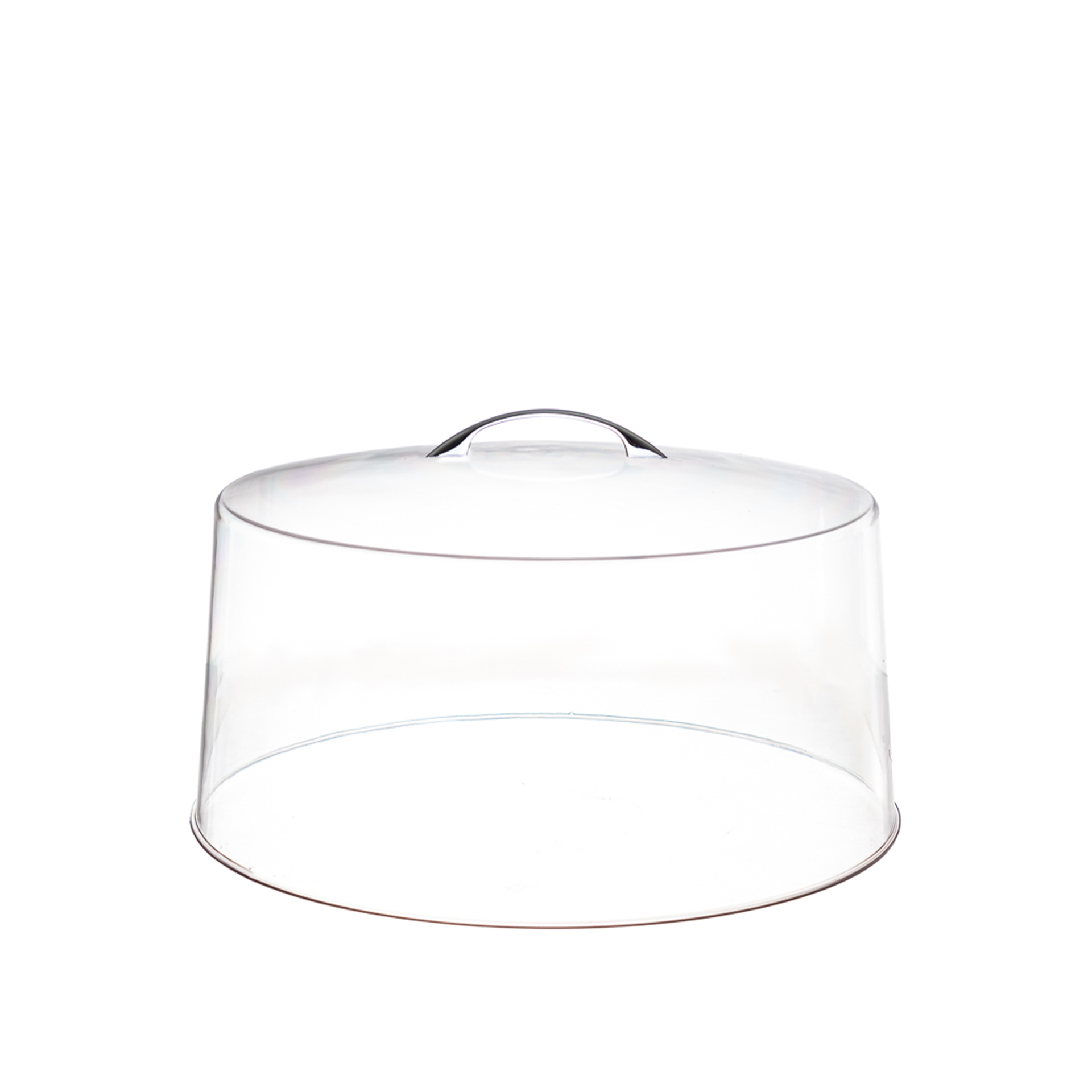 Campânula Policarbonato com Pega Metal Redonda 35X15cm