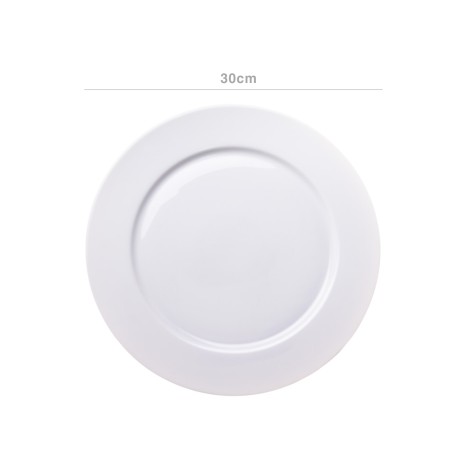 Prato Bolo Porcelana Pousada Branco 30cm - Image product