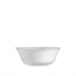 Saladeira Vidro Opaco Feston Branco 16cm