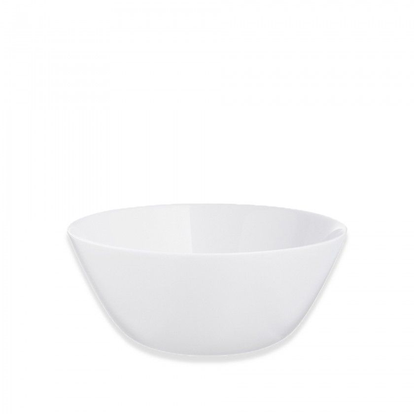 Saladeira Vidro Opaco Zelie Branco 24cm