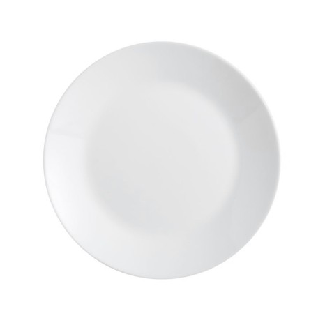 Prato Vidro Opaco Zelie Raso Branco 25cm - Image product