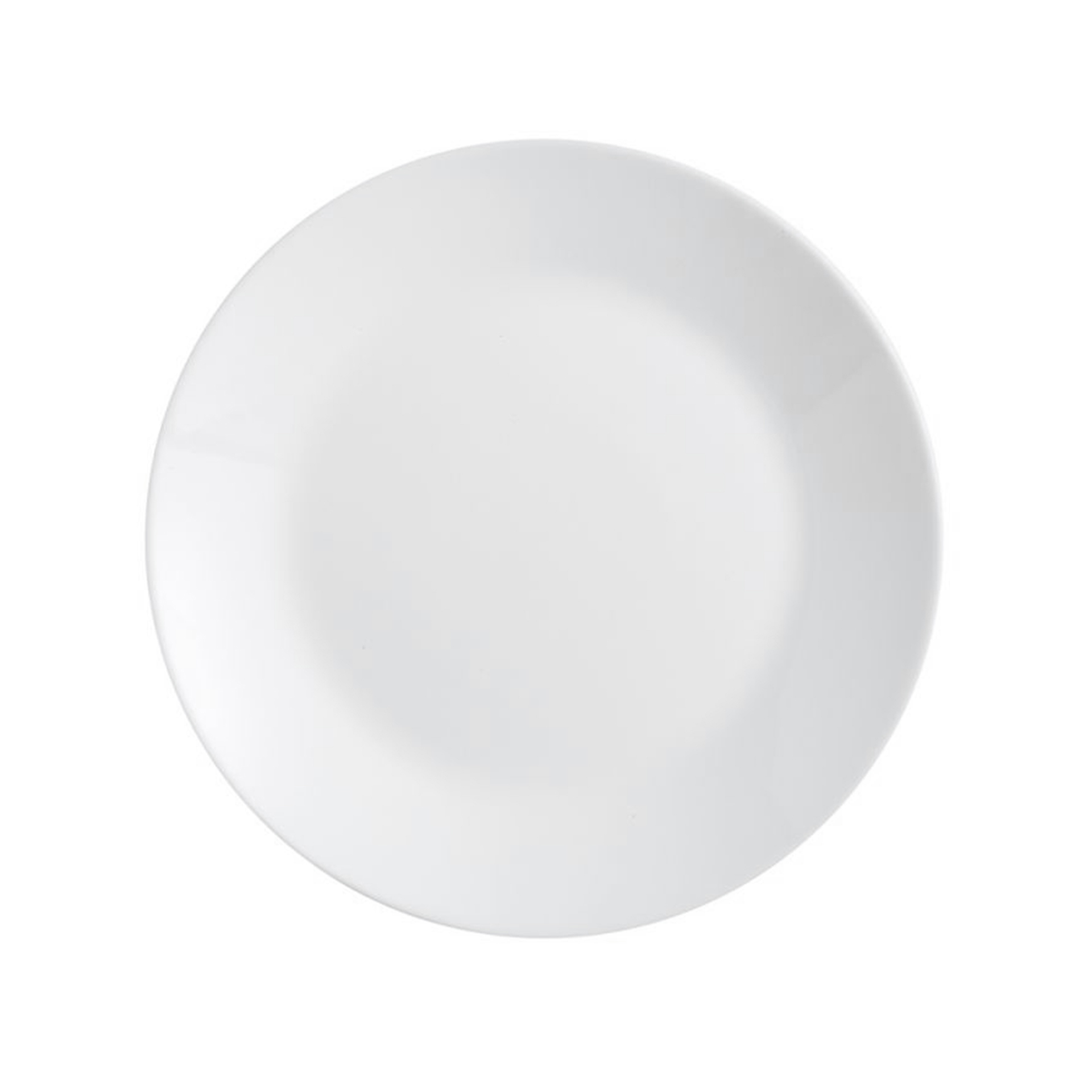 Prato Vidro Opaco Zelie Raso Branco 25cm