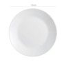 Prato Vidro Opaco Zelie Raso Branco 25cm