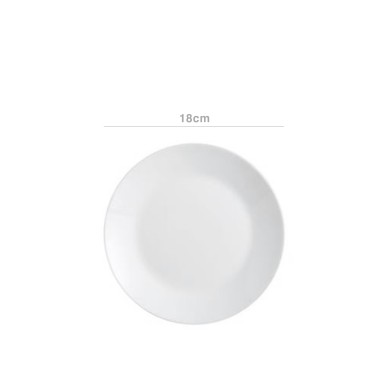 Prato Vidro Opaco Sobremesa Branco