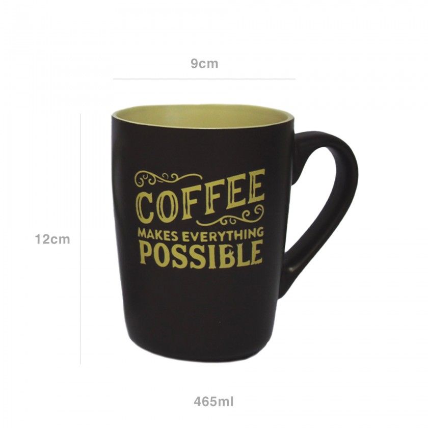 Caneca Cerâmica Coffe Redonda 465ml 9X12cm Caneca Cerâmica Coffe Redonda 465ml 9X12cm
