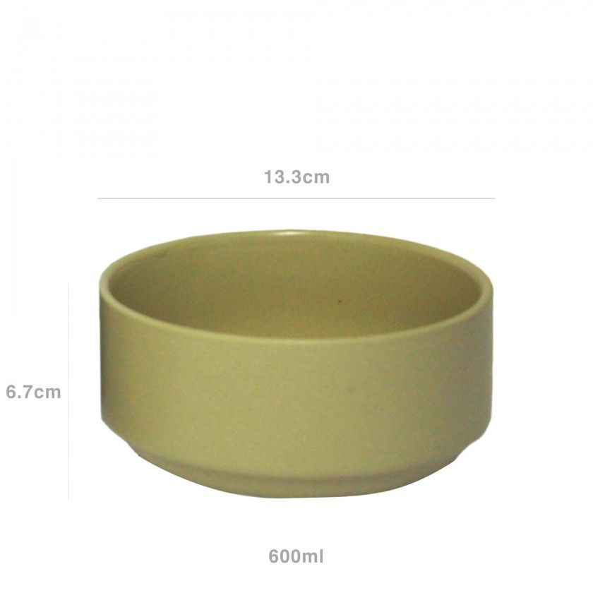 Tigela Cerâmica Redonda 600ml 13.3X6.7cm Tigela Cerâmica Redonda 600ml 13.3X6.7cm