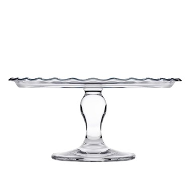 Prato Bolo com Pé Vidro Petite Pâtisserie 26cm
