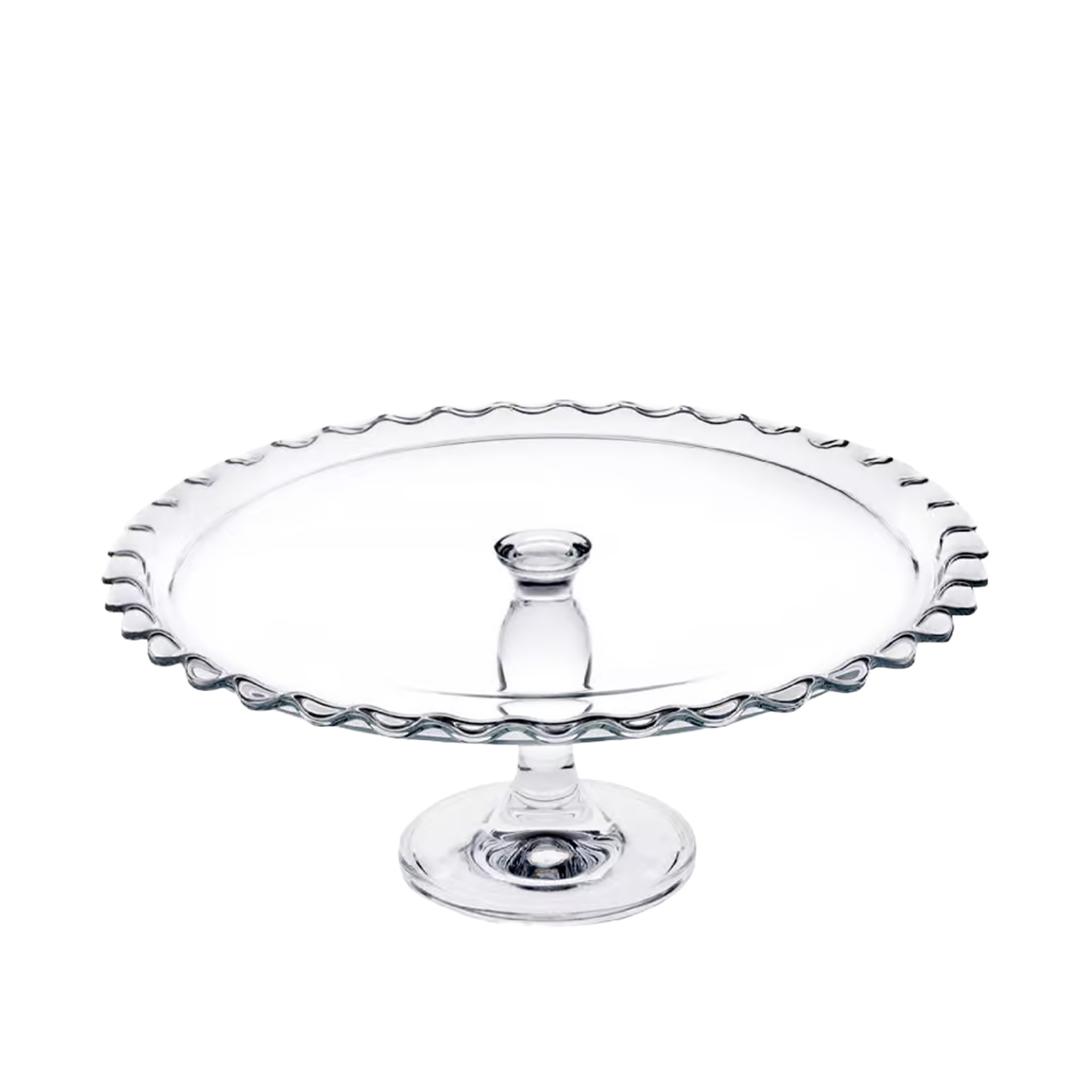 Prato Bolo com Pé Vidro Petite Pâtisserie 26cm