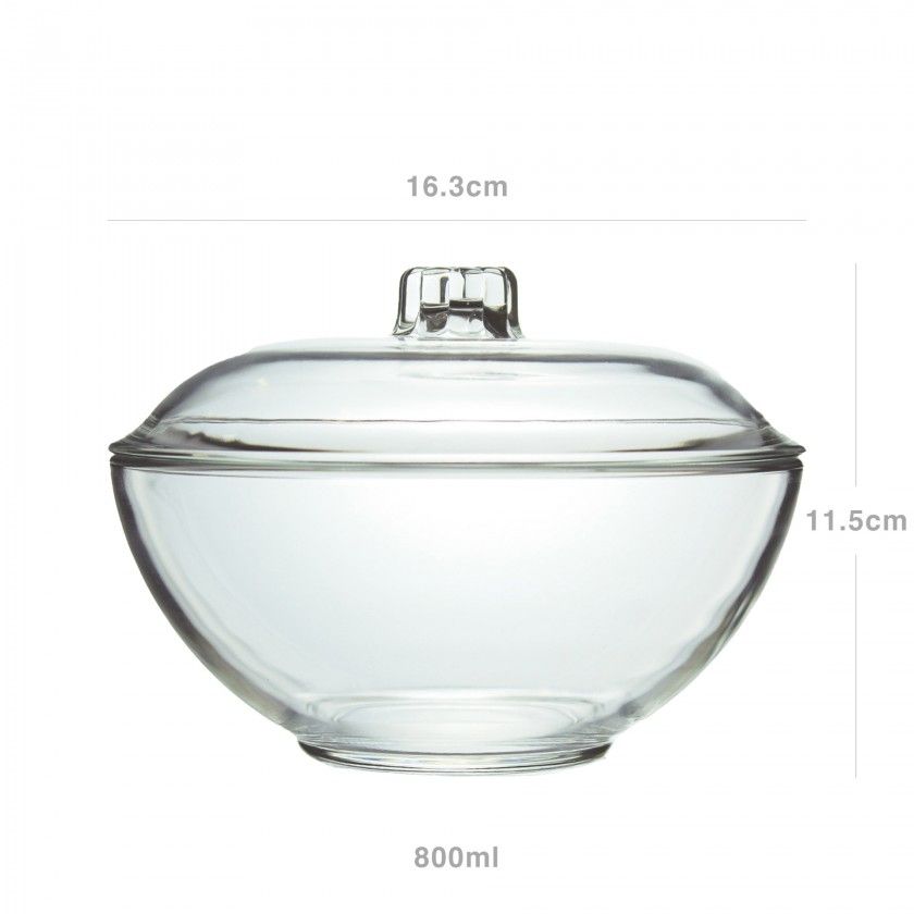 Bomboneira Vidro Huntsville Redonda 800ml 16.3X11.5cm Bomboneira Vidro Huntsville Redonda 800ml 16.3X11.5cm