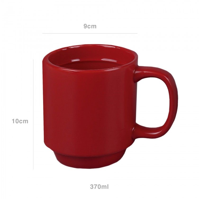 Caneca Cerâmica Redonda 370ml 9X10cm Caneca Cerâmica Redonda 370ml 9X10cm