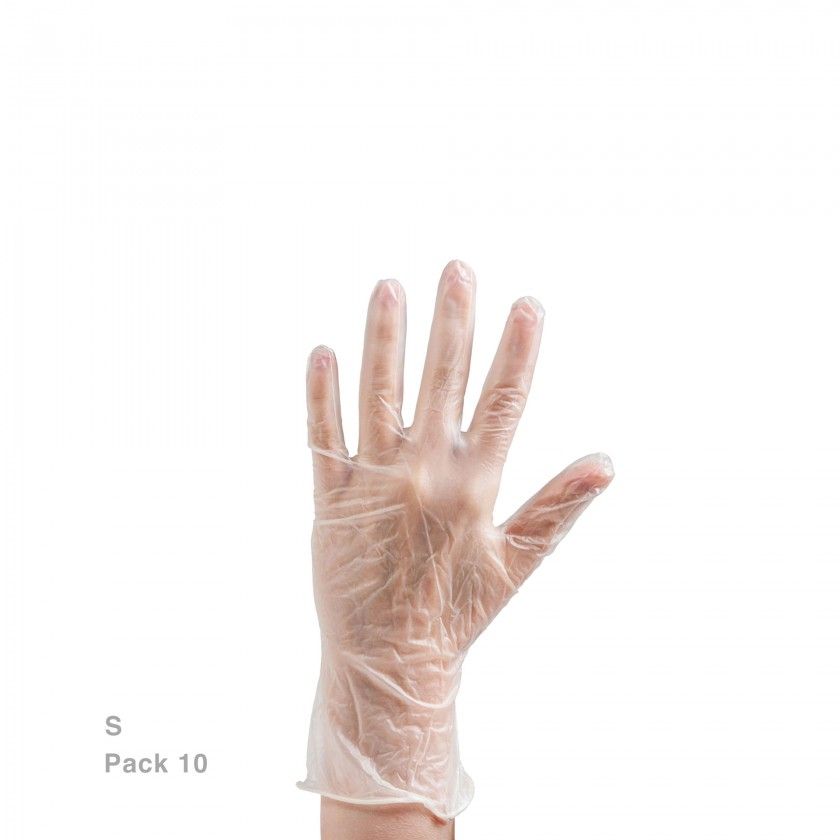 Luvas Vinil Transparente Pack 10