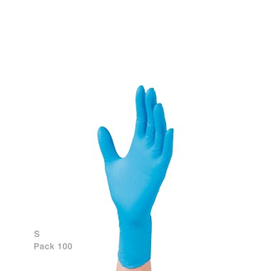 Luva Nitrilo Azul Pack 100