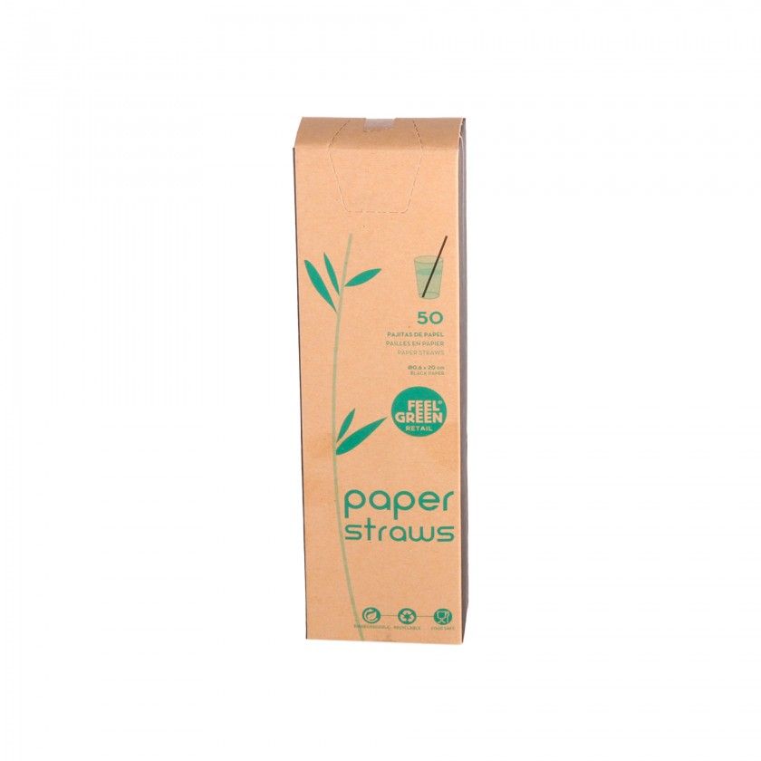 Palhinha Direita Papel Preto 0.6X20CM Pack 50 Palhinha Direita Papel Preto 0.6X20CM Pack 50