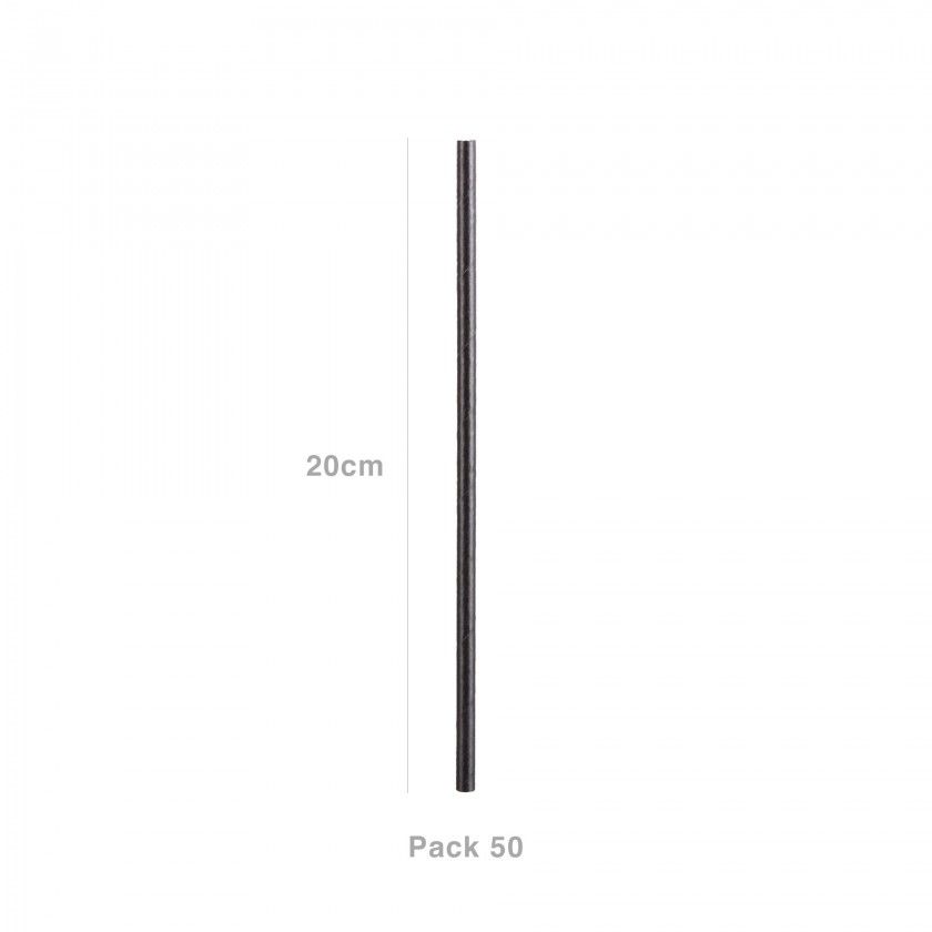 Palhinha Direita Papel Preto 0.6X20CM Pack 50 Palhinha Direita Papel Preto 0.6X20CM Pack 50