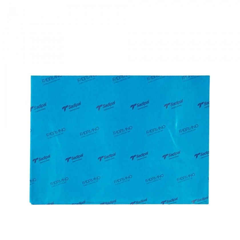 Papel Seda Sadipal Azul Turquesa 18gr 50X75cm Pack 26