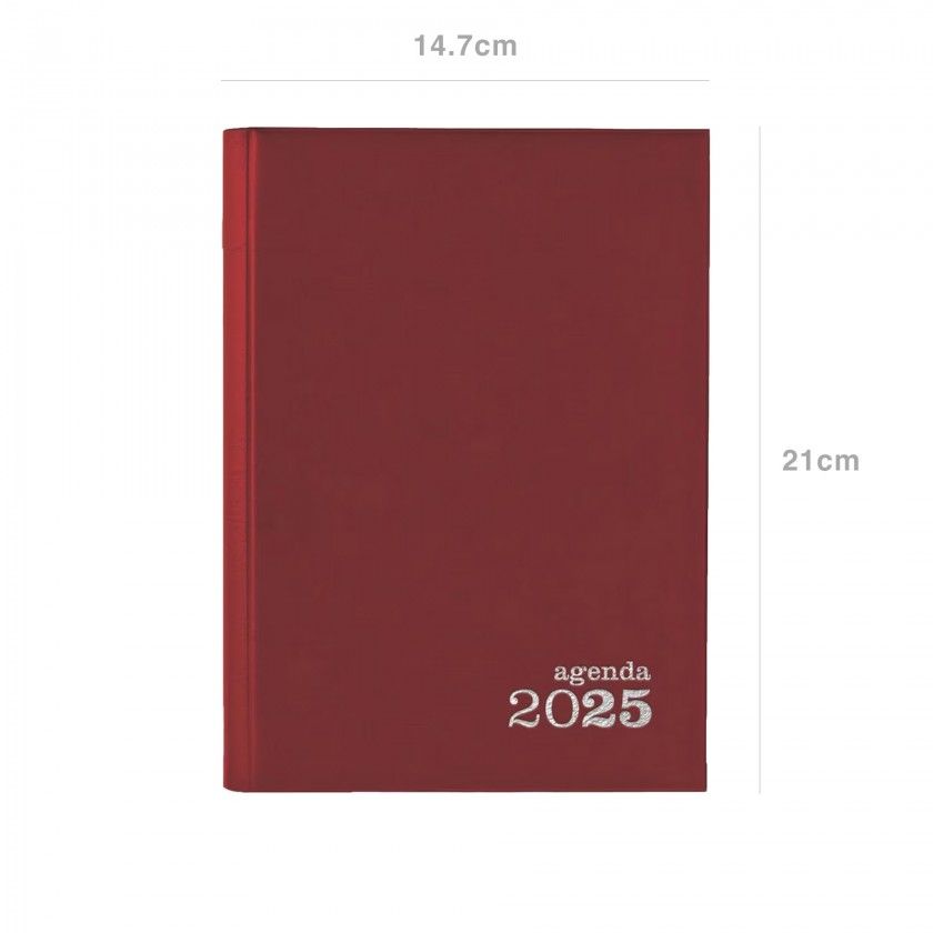 Agenda Diária 2025 Ambar Clássica Vermelha 14.7X21cm Agenda Diária 2025 Ambar Clássica Vermelha 14.7X21cm