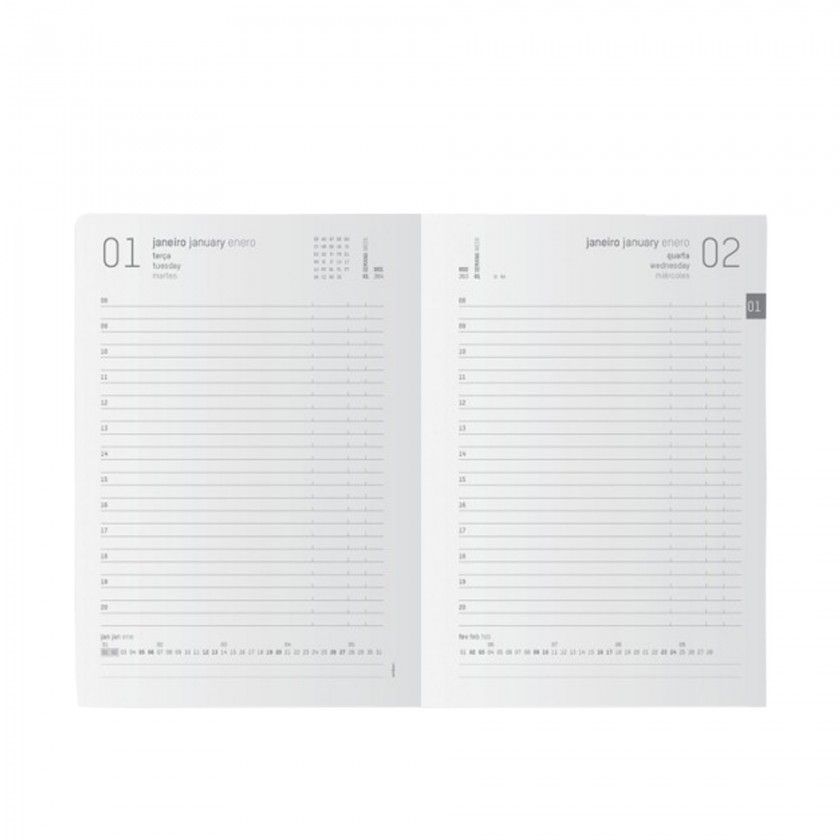 Agenda Diária 2025 Ambar Clássica 14.7X21cm Agenda Diária 2025 Ambar Clássica 14.7X21cm