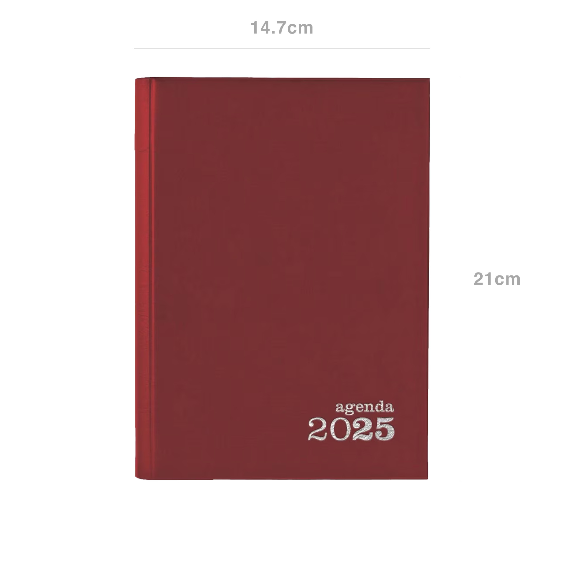 Agenda Diária 2025 Ambar Clássica Vermelha 14.7X21cm