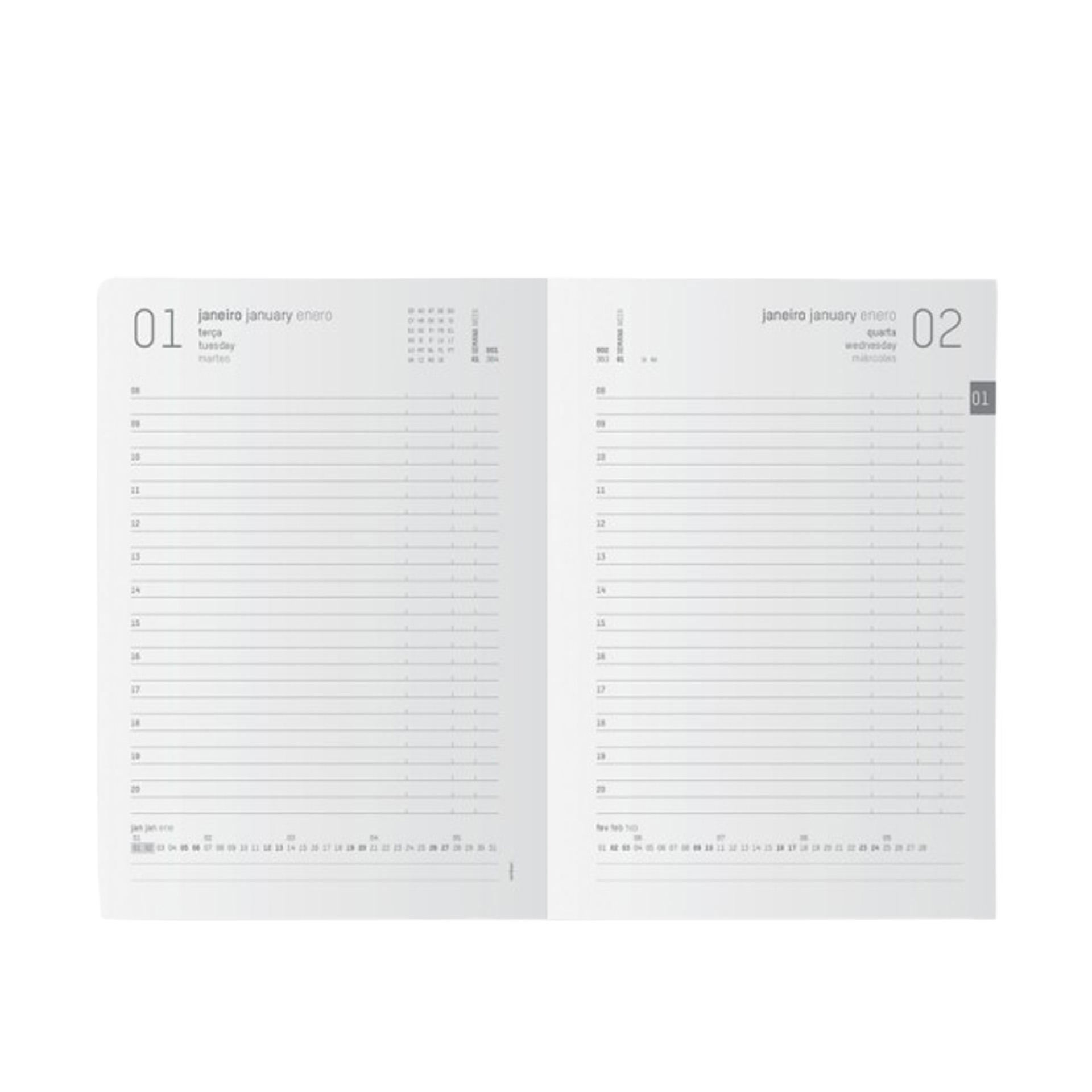 Agenda Diária 2025 Ambar Clássica Vermelha 14.7X21cm