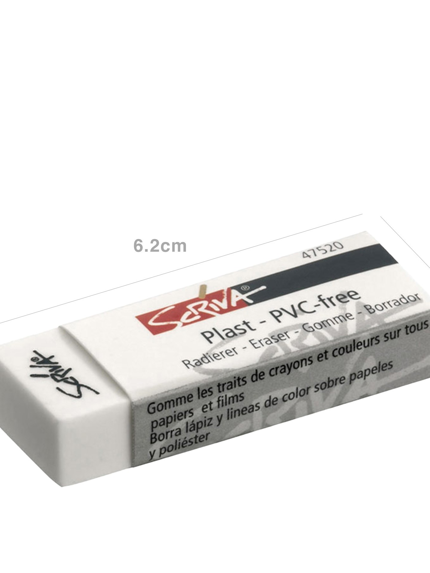 Borracha Scriva Branca 62X21.5X11.5mm