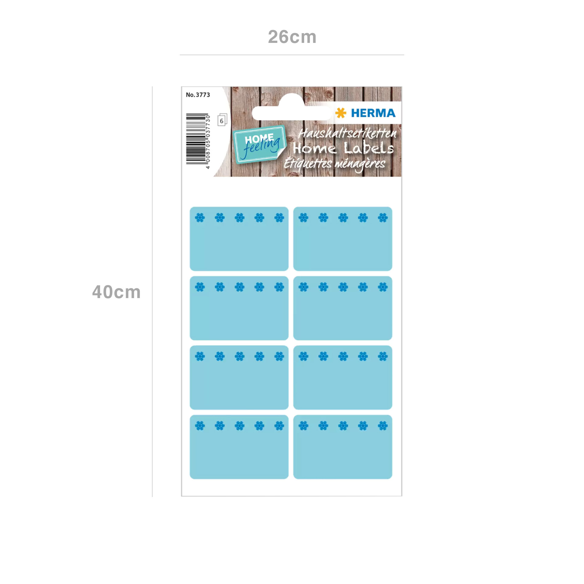 Rótulo Herma para Frio Azul 26X40cm