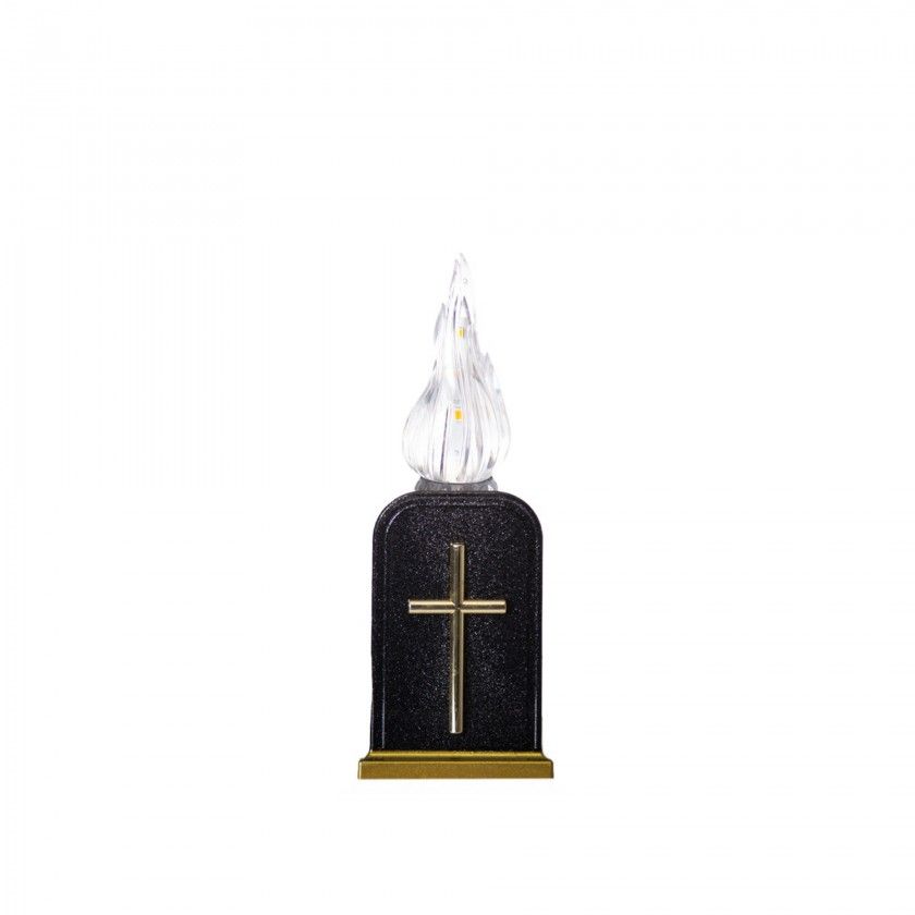 Crio Eltrico Memorial Luz Quente Intermitente Preto 6X4X16cm