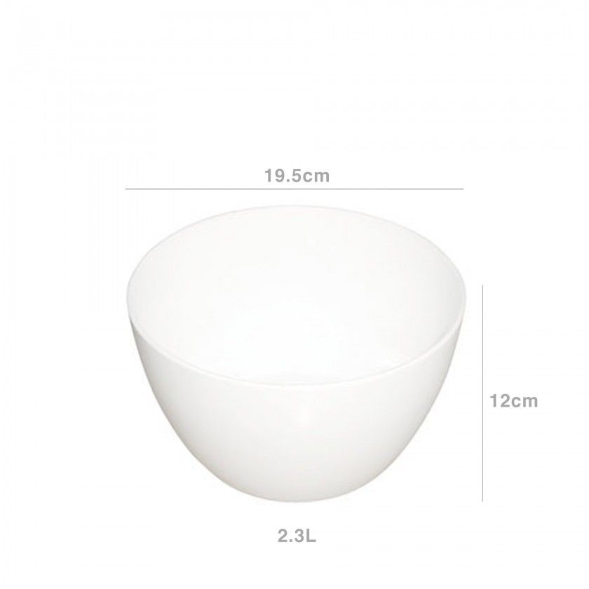 Tigelão Plástico Branco 2300ml 19.5X12cm Tigelão Plástico Branco 2300ml 19.5X12cm