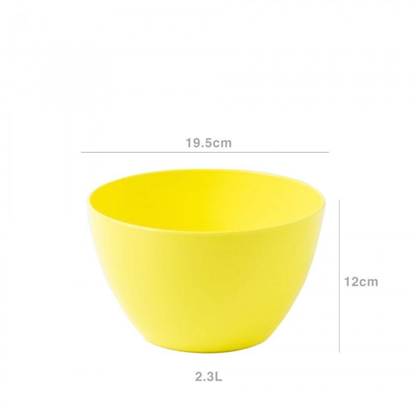 Tigelão Plástico Amarelo 2300ml 19.5X12cm Tigelão Plástico Amarelo 2300ml 19.5X12cm