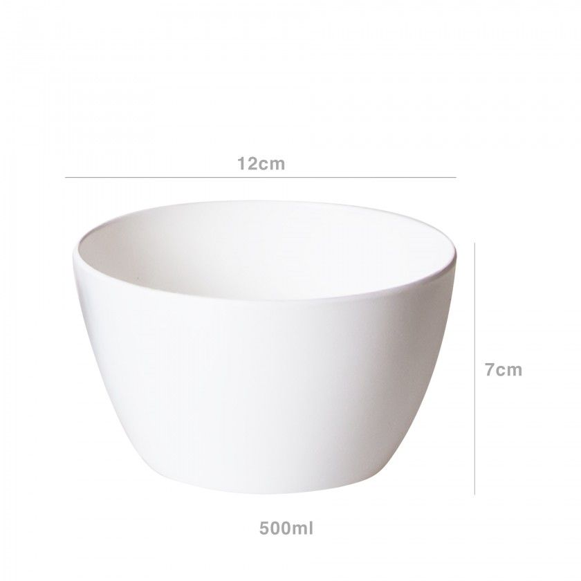 Tigelão Plástico Branco 500ml 12X7cm Tigelão Plástico Branco 500ml 12X7cm