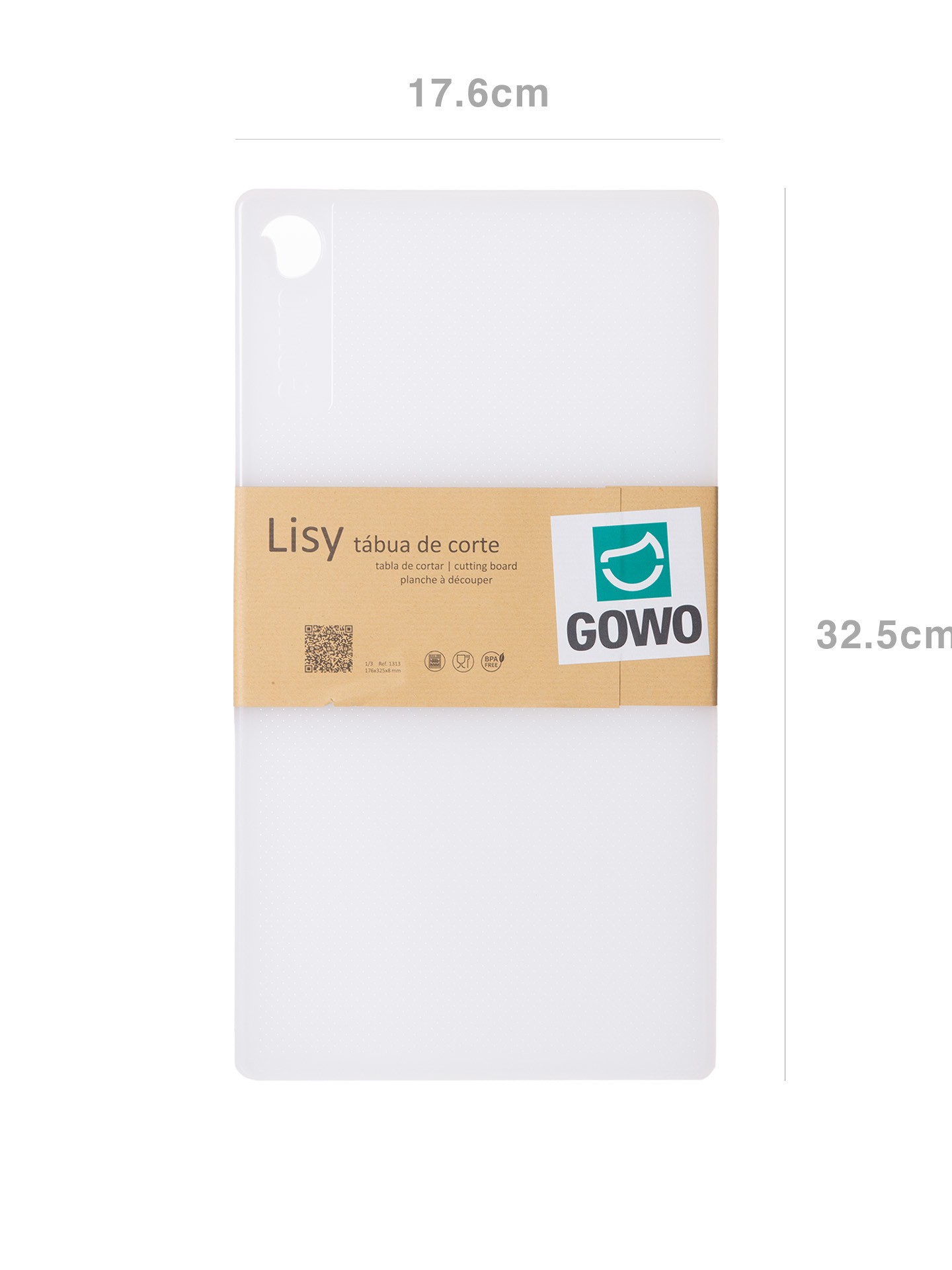 Tábua Corte Plástica 17.6X32.5X0.8cm