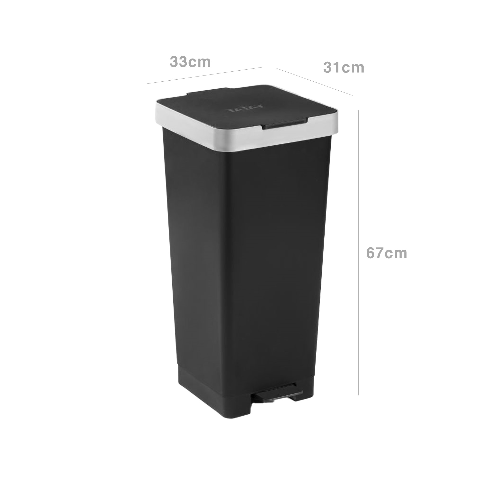 Balde Lixo com Pedal Smart 40L 33X31X67cm