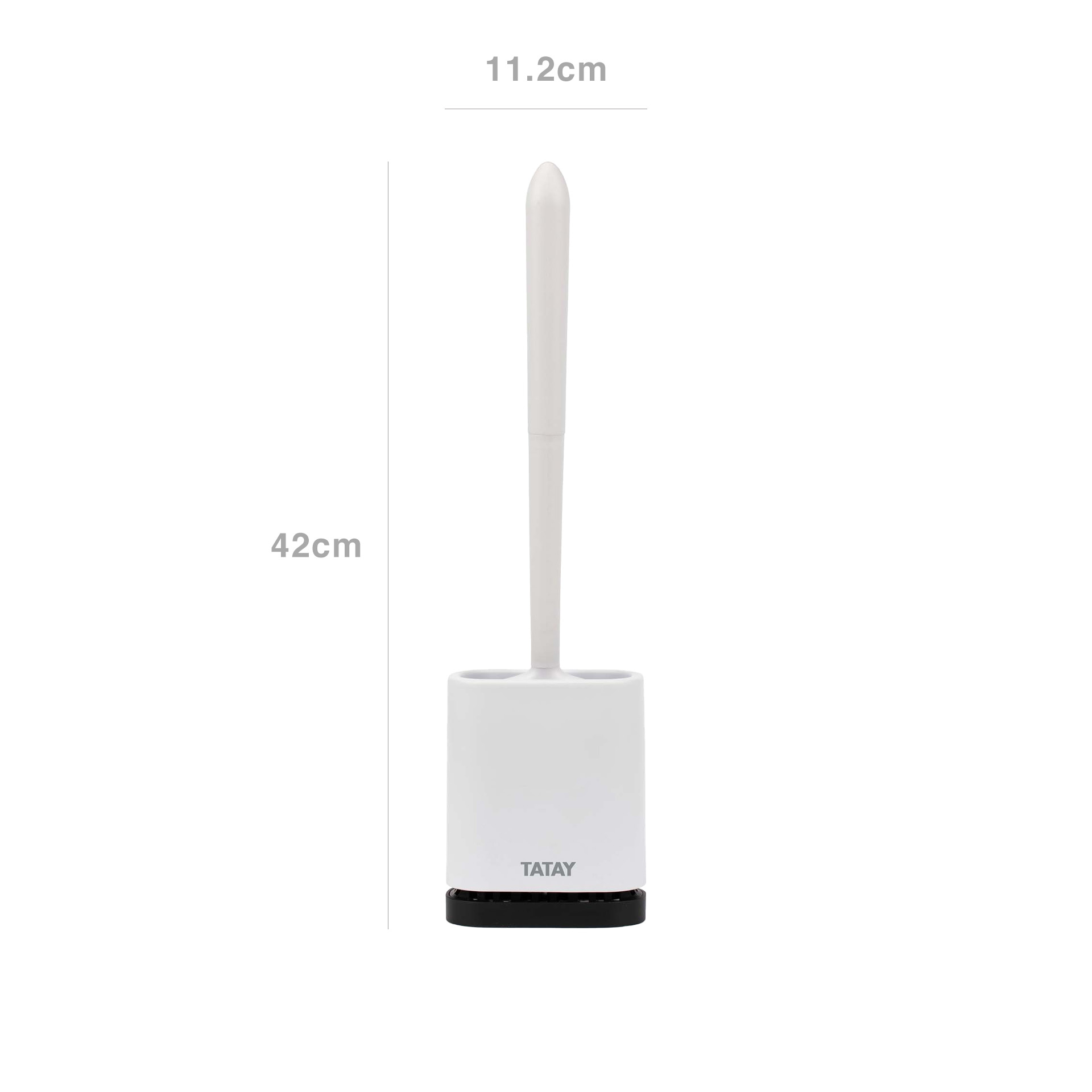 Escovilhão Wc Silicone Flexível Branco 11.2X6.2X42cm