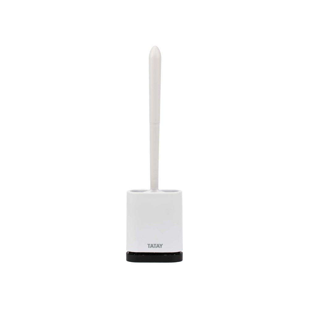 Escovilhão Wc Silicone Flexível Branco 11.2X6.2X42cm