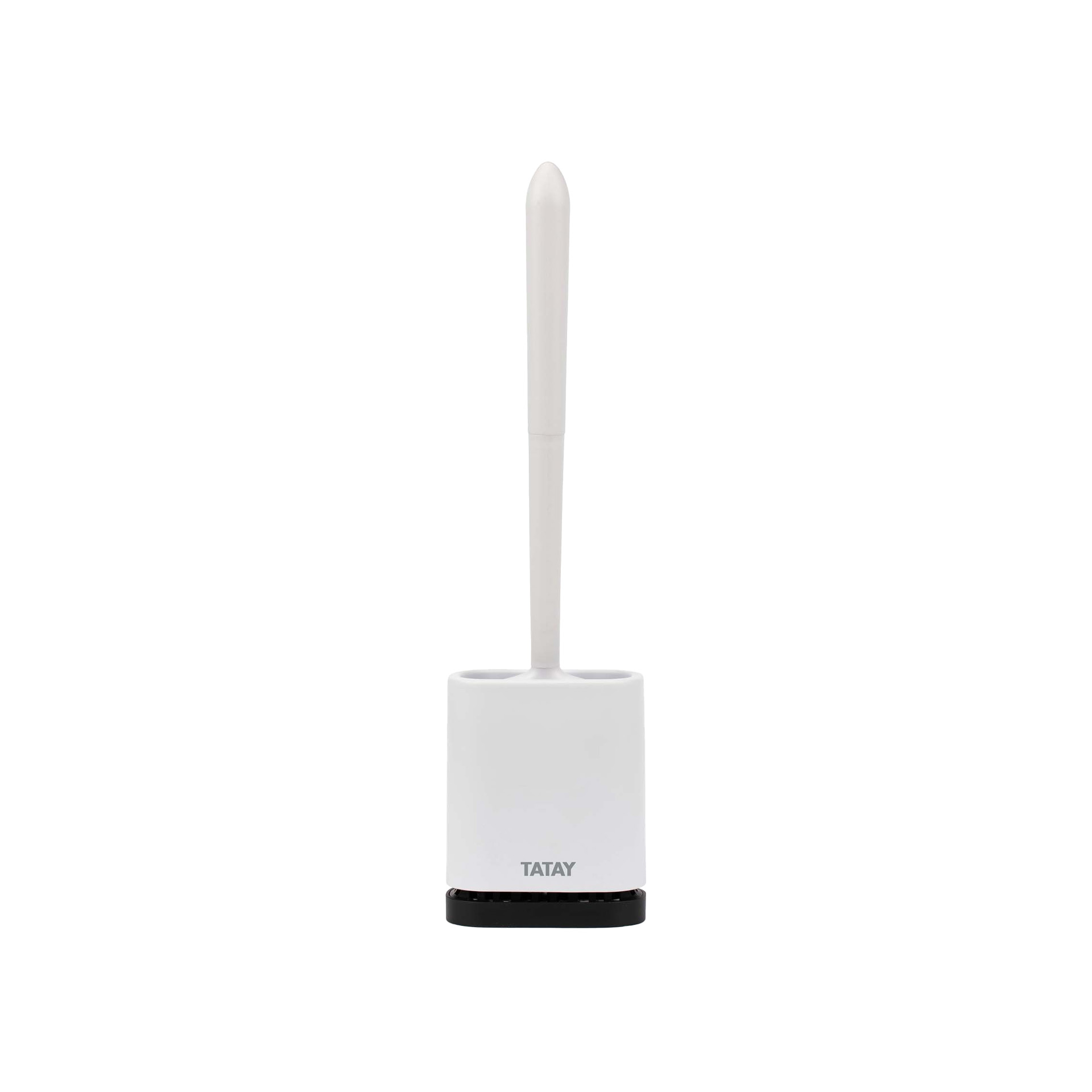 Escovilhão Wc Silicone Flexível Branco 11.2X6.2X42cm