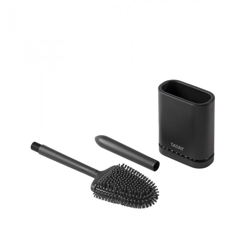 Escovilhão Wc Silicone Flexível 11.2X6.2X42cm Escovilhão Wc Silicone Flexível 11.2X6.2X42cm