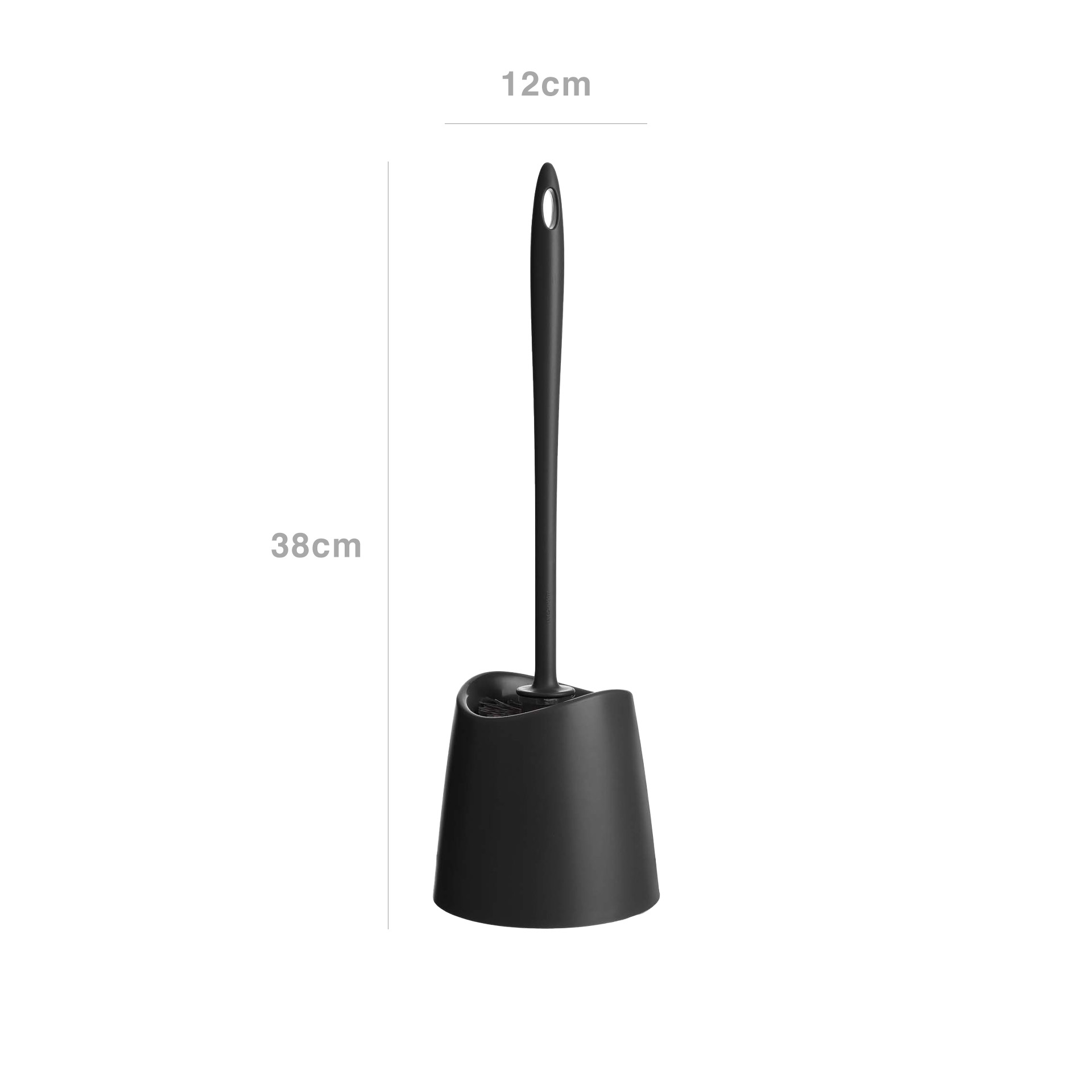 Escovilhão WC Standard Preto 12X38cm