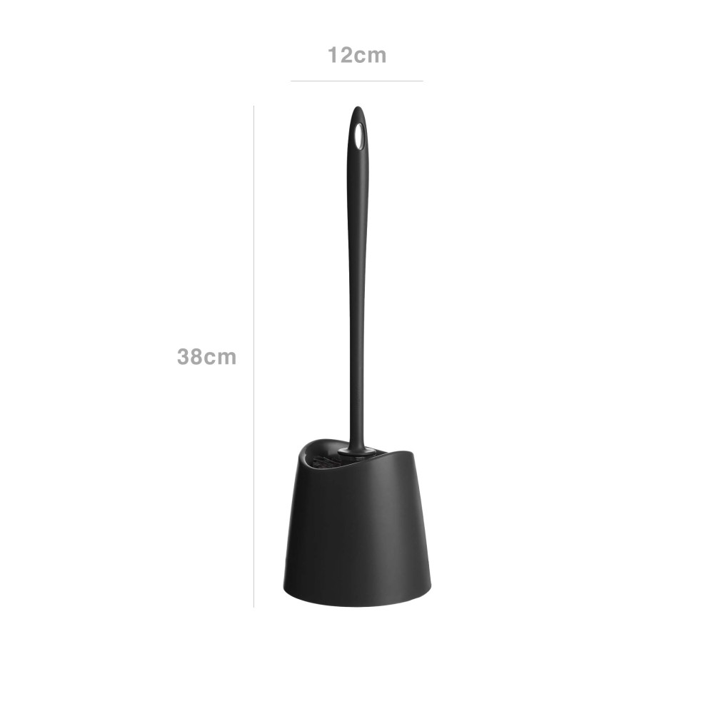 Escovilhão WC Standard Preto 12X38cm