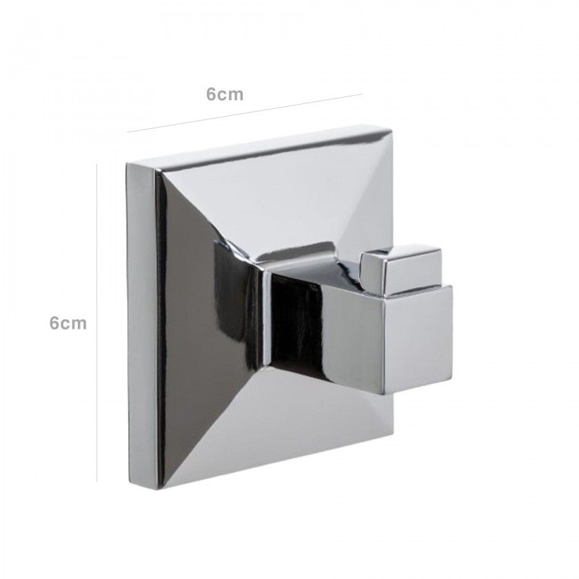 Cabide Parede Inox Iconik 6X4.5X6cm Cabide Parede Inox Iconik 6X4.5X6cm