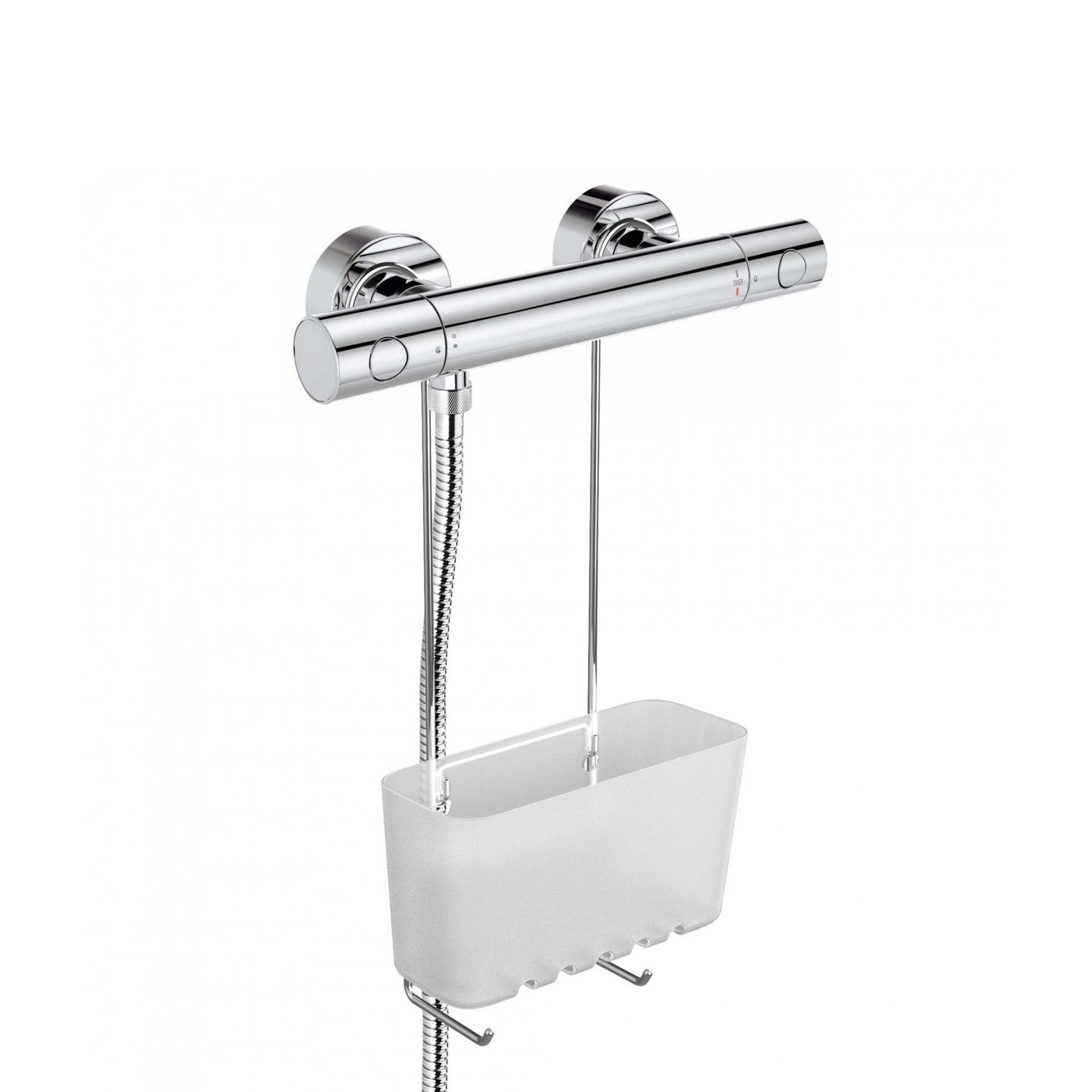 Cesto Cabide WC Standard Simples Glacé 20.5X11X41.5cm