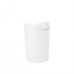 Balde WC com Tampa Basculante Standard Branco 6L 19X28cm