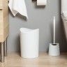 Balde WC com Tampa Basculante Standard Branco 6L 19X28cm