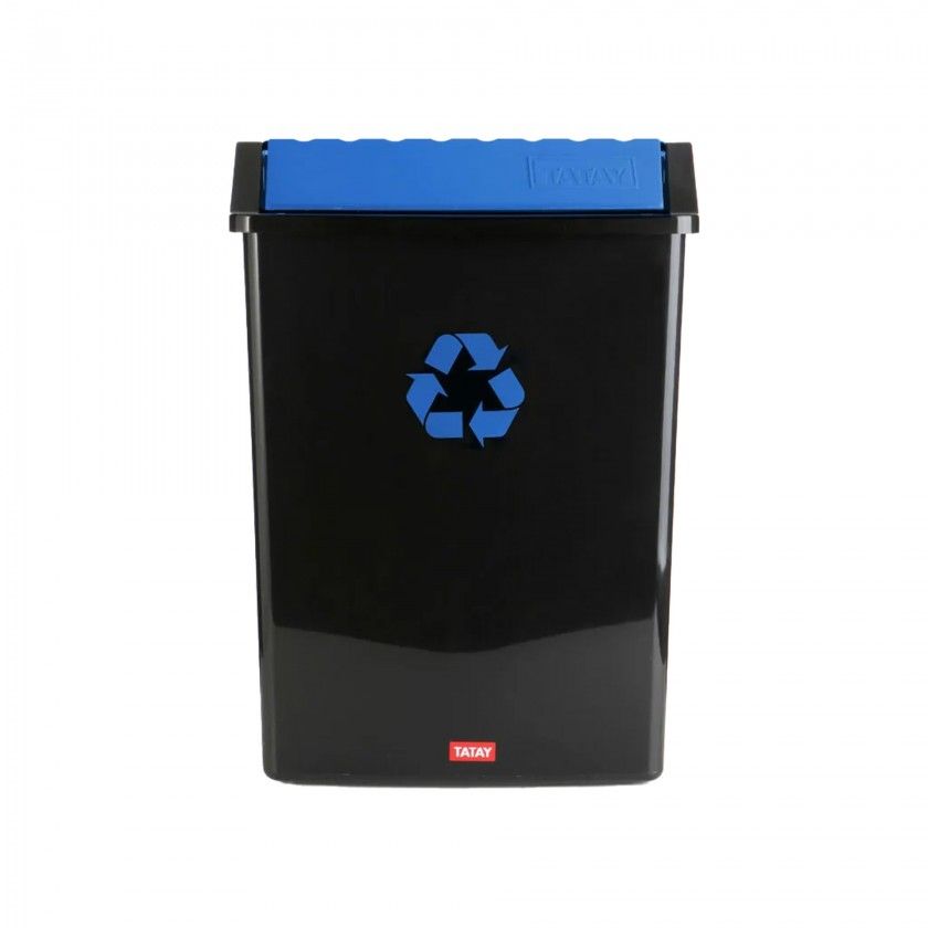Balde Reciclagem com Tampa Basculante 50L 40.5X33.5X57.5cm Balde Reciclagem com Tampa Basculante 50L 40.5X33.5X57.5cm