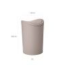 Balde WC com Tampa Basculante Standard Taupe 6L 19X28cm