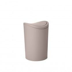 Balde WC com Tampa Basculante Standard Taupe 6L 19X28cm