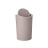 Balde WC com Tampa Basculante Standard Taupe 6L 19X28cm