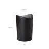 Balde WC com Tampa Basculante Standard Preto 6L 19X28cm