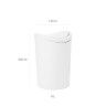 Balde WC com Tampa Basculante Standard Branco 6L 19X28cm