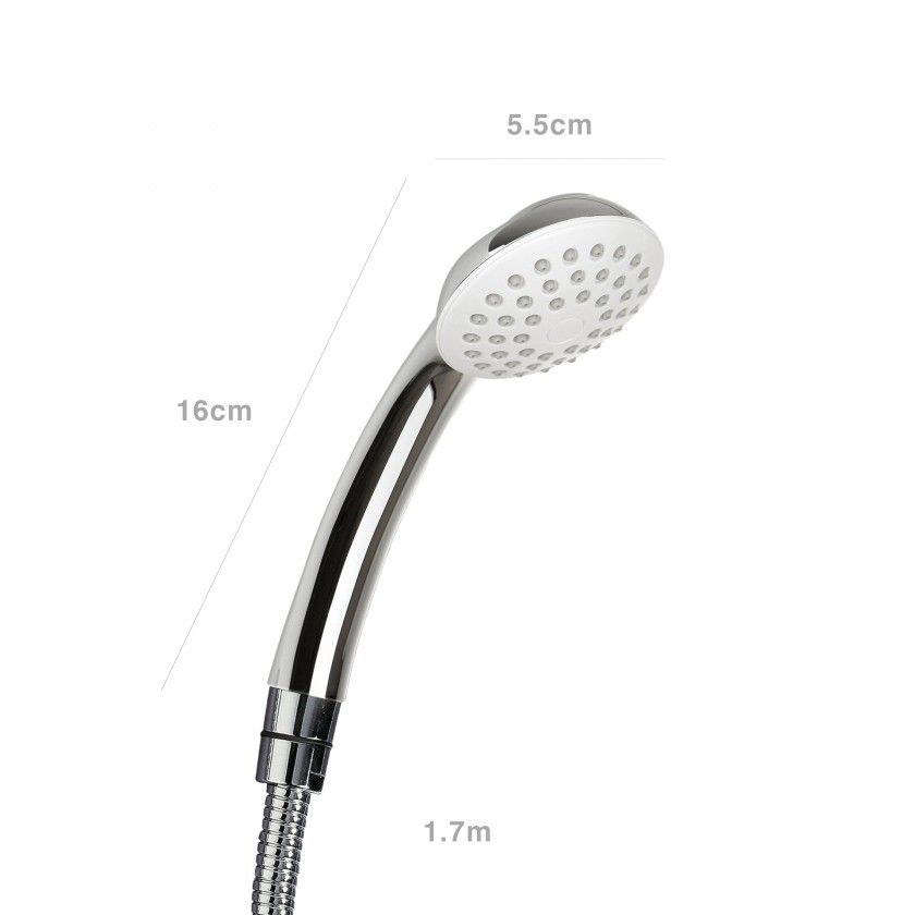 Conjunto Duche Pacific Chuveiro + Mangueira 1.7M 16X5.5X26cm Conjunto Duche Pacific Chuveiro + Mangueira 1.7M 16X5.5X26cm