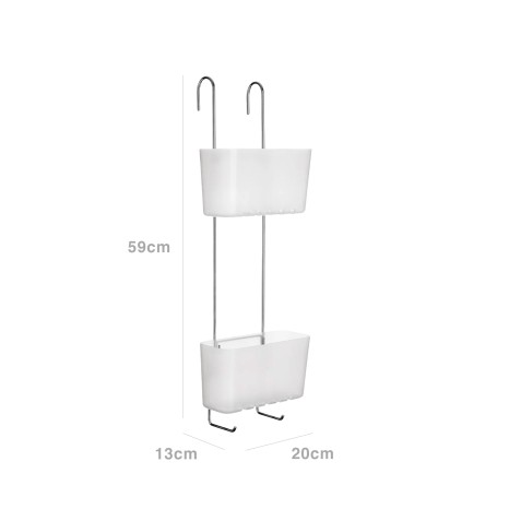 Cesto Cabide WC Standard Duplo Glac� 20X13X59cm - Image product