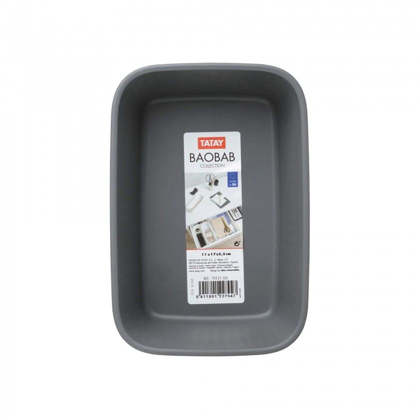 Organizador Baobab Cinza A6 700ml 11.3X17X5.6cm Organizador Baobab Cinza A6 700ml 11.3X17X5.6cm